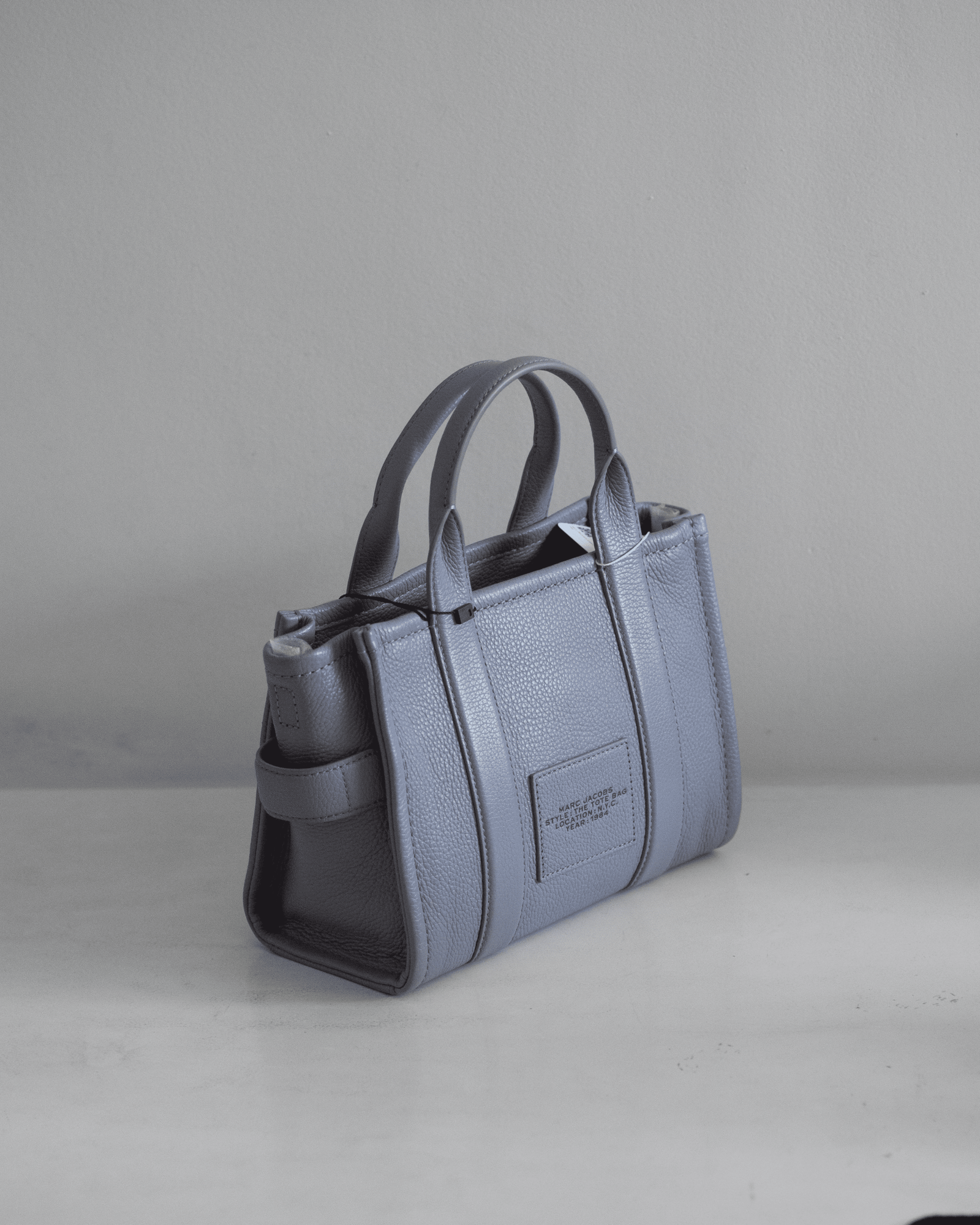 MJ Mini Traveler Tote Bag WolfGrey Leather - Gambar 7