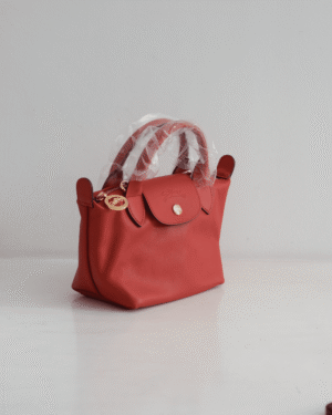 Le Pliage Xtra Leather Extra Small Handbag with Beaded Charm Sienna